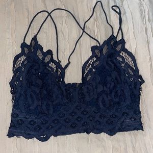 Navy blue free people bralette size Large